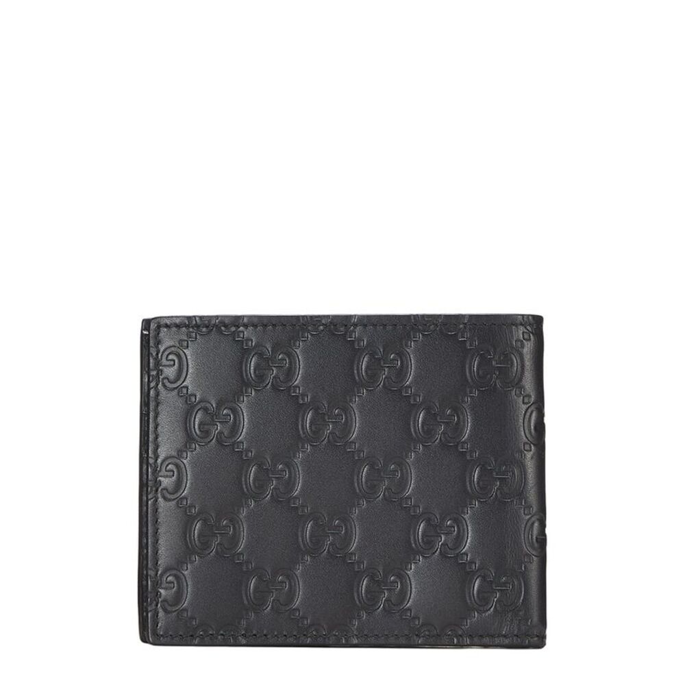 Gucci Black Guccissima Leather Guccissima Bi-Fold Wallet (Authentic Pre-Loved) - Picture 2 of 3